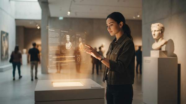 Editorial illustration for AI in Museums: Beyond Making Art, Machines Are Changing How We Experience It