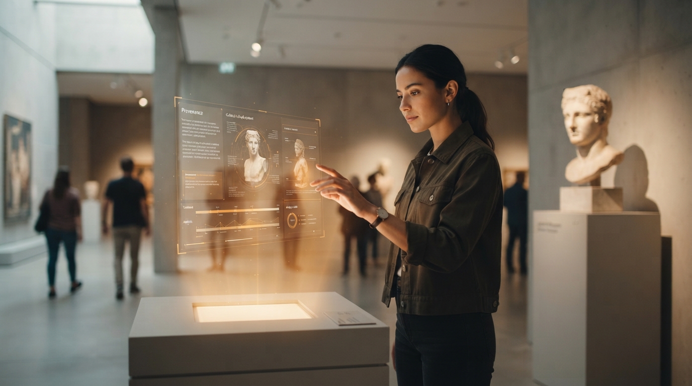 Editorial illustration for AI in Museums: Beyond Making Art, Machines Are Changing How We Experience It